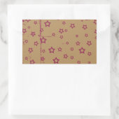 sterren rechthoekige sticker (Tas)