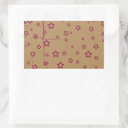 sterren rechthoekige sticker (Tas)