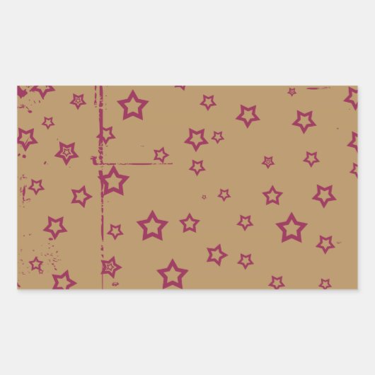 sterren rechthoekige sticker (Voorkant)