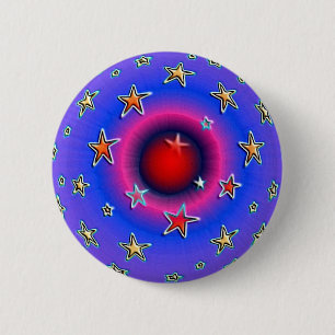 Sterren Ronde Button 5,7 Cm