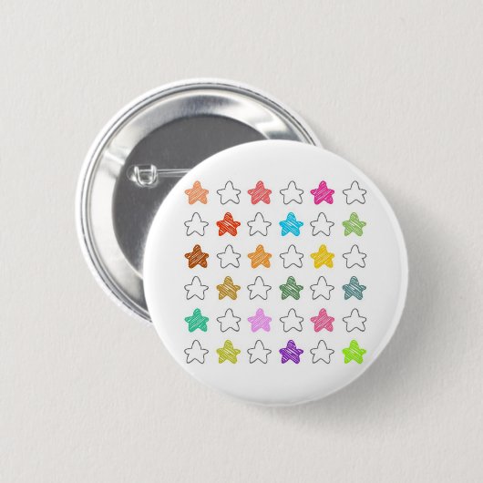 Sterren Ronde Button 5,7 Cm (Voorkant /achterkant)