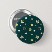 Sterren Ronde Button 5,7 Cm (Voorkant /achterkant)