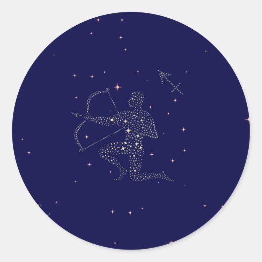 sterren ronde sticker (Voorkant)