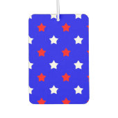 Sterren Rood en Wit Patroon Blauwe Achtergrond Luchtverfrisser (Voorkant)