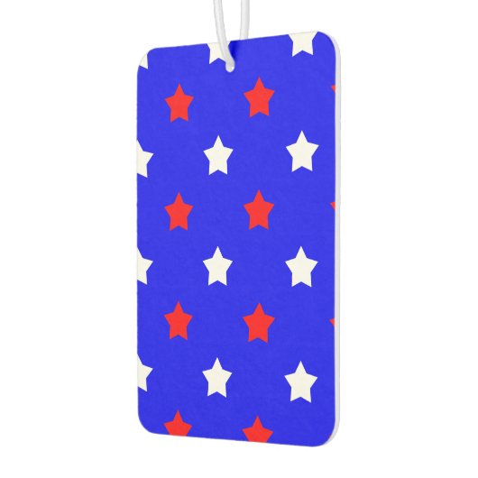 Sterren Rood en Wit Patroon Blauwe Achtergrond Luchtverfrisser (Links)