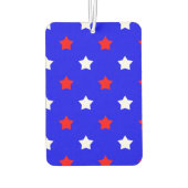 Sterren Rood en Wit Patroon Blauwe Achtergrond Luchtverfrisser (Achterkant)