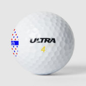 Sterren Rood Wit Blauw Patroon Personaliseren Golfballen (Logo)