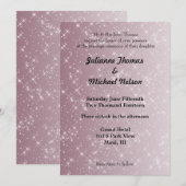 Sterren Roze Abstracte bruiloft Kaart (Voorkant / Achterkant)