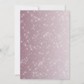 Sterren Roze Abstracte bruiloft Kaart (Achterkant)