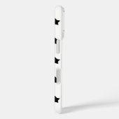 Sterren Roze Zwart Patroon Witte Achtergrond Case-Mate iPhone Case (Achterkant / Rechts)