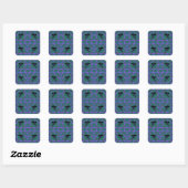 Sterren Rozen Vierkante Sticker (Vel)