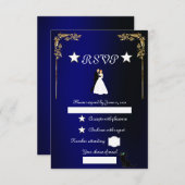 Sterren RSVP Kaartje (Voorkant / Achterkant)