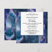 *~* Sterren RSVP Website AGATE AR13 Lavendel Huwel Kaart (Voorkant / Achterkant)