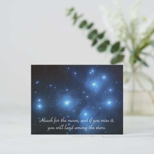 Sterren ruimte lucht nacht inspirerend droom live briefkaart (Staand voorkant)