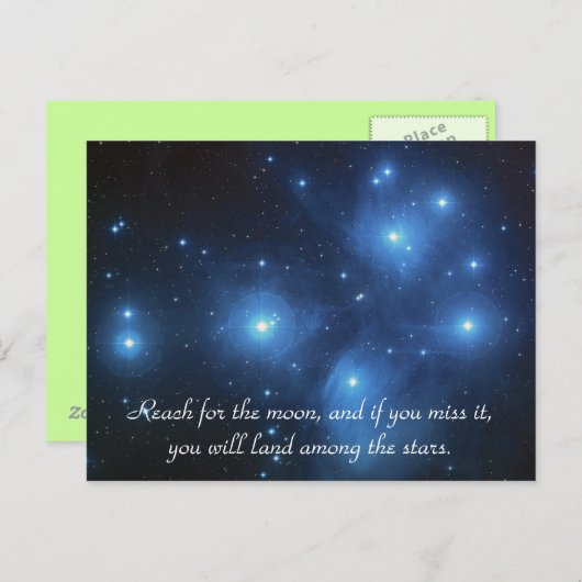 Sterren ruimte lucht nacht inspirerend droom live briefkaart (Voorkant / Achterkant)