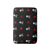 Sterren, schedels en kruisgraten badmat (Voorkant Verticaal)