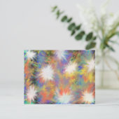 sterren schilderij met schilderachtig kleurig patr briefkaart (Staand voorkant)