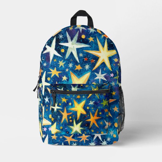 Sterren schitteren de hele nacht #1005 bedrukte rugzak (Voorkant)