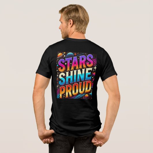 Sterren schitteren trots Tri-Blend shirt (Achterkant volledig)