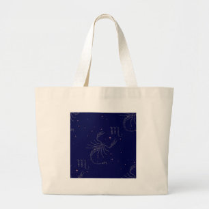 sterren schorpioen grote tote bag