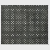 Sterren Sky Zwart Wit Nacht Krijtbord Delicaat Cadeaupapier (Vlak)