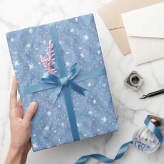 Sterren Sneeuwvlok Serenity Winter Wrapping Papier