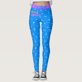 Sterren / Snowflake / Kerstmis - (bewerkbaar) Leggings (Voorkant)