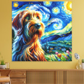 Sterren Spinone Hond Portret - Huisdier Portret Canvas Afdruk (Insitu (Woonkamer))