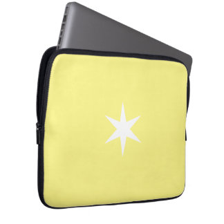 Sterren Stern geel en wit Laptop Sleeve