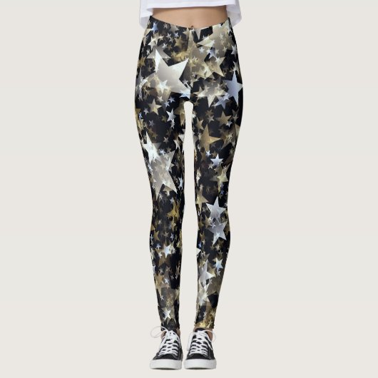 Sterren, sterren en meer sterren leggings (Voorkant)