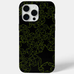 sterren, sterren, sterren - kalkgroen iPhone 15 pro max hoesje
