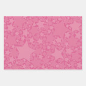 Sterren, sterren, sterren - Roze Inpakpapier Vel (Voorkant 2)