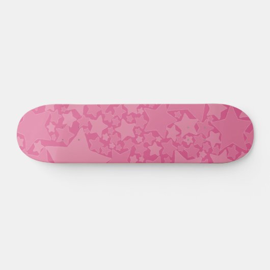 Sterren, sterren, sterren - Roze Persoonlijk Skateboard (Horizontaal)