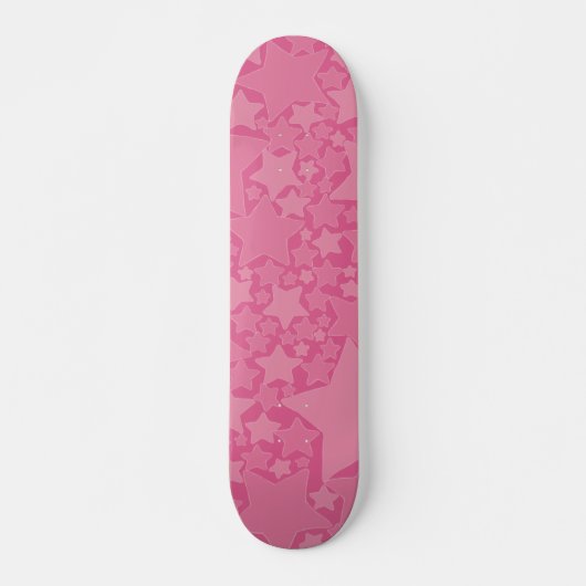 Sterren, sterren, sterren - Roze Persoonlijk Skateboard (Voorkant)