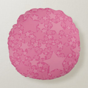 Sterren, sterren, sterren - Roze Rond Kussen