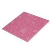 Sterren, sterren, sterren - Roze Tegeltje (Zijkant)