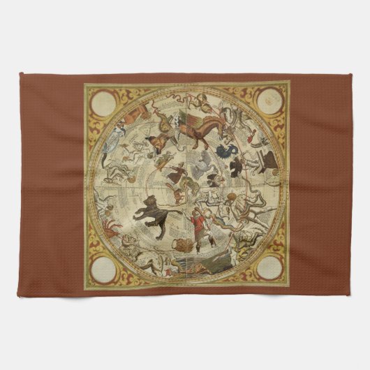 Sterren sterrenbeeld Noordelijke Hemel  Astronomie Theedoek (Horizontaal)