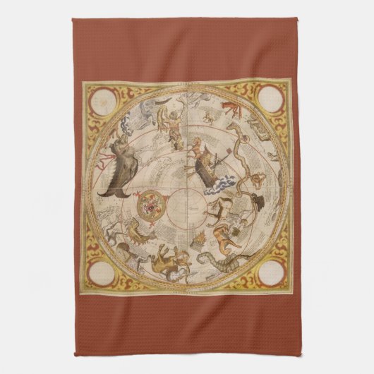 Sterren sterrenbeeld Zuidelijke Hemel  Astronomie Theedoek (Verticaal)