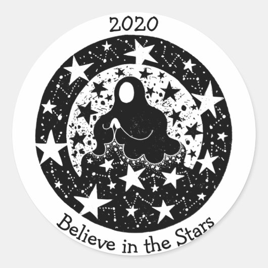 Sterren & sterrenbeelden Dream Weaver B/W Ronde Sticker (Voorkant)