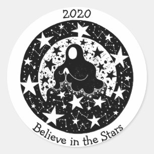 Sterren & sterrenbeelden Dream Weaver B/W Ronde Sticker