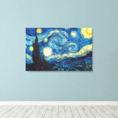 Sterren Sterrennacht van Vincent Van Gogh Canvas A (Insitu (Houten vloer))