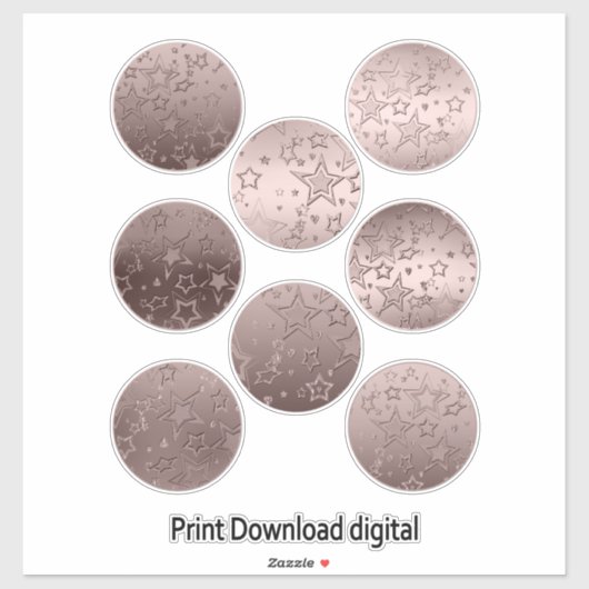 Sterren, stickers, hart, bruiloft, verloving sticker (Vel)