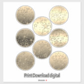 Sterren, stickers, hart, bruiloft, verloving sticker (Vel)