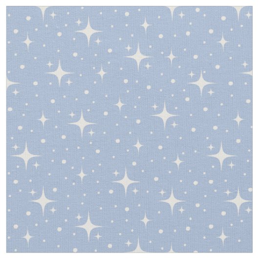 Sterren & Stippen op Blauw Stof (Close Up)