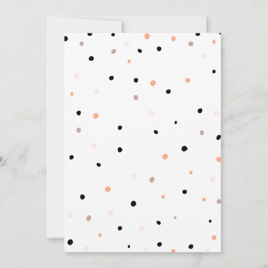 Sterren, stippen, schattige panda's, baby shower kaart (Achterkant)