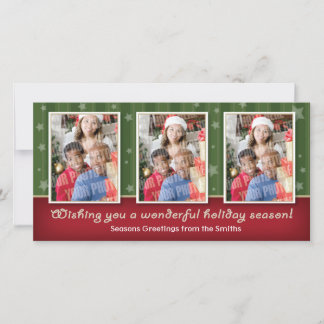 Sterren & strepen 3 fotokaart feestdagenkaart