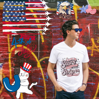  Sterren & Strepen | 4 juli Decor T-shirt