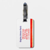 Sterren & strepen America flag & eagle bagagelabel (Achterkant verticaal)