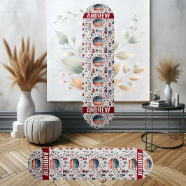 Sterren Strepen Amerikaanse Vlag Rood Blauw Wit Pa Persoonlijk Skateboard