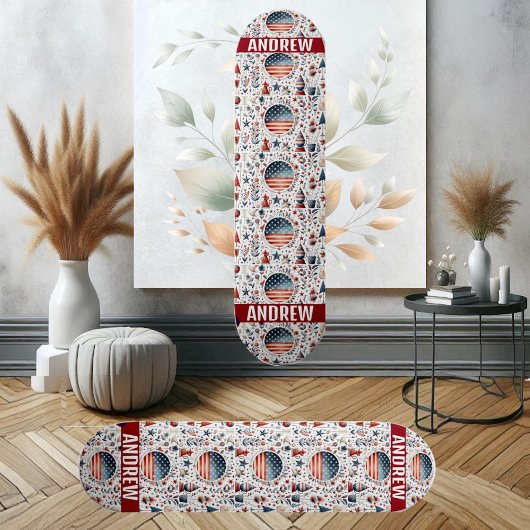 Sterren Strepen Amerikaanse Vlag Rood Blauw Wit Pa Persoonlijk Skateboard